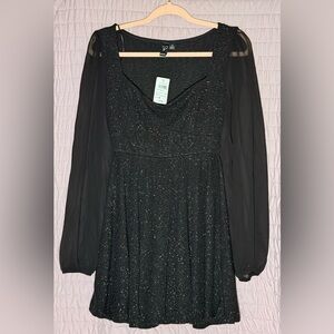 Windsor Midnight Black Glitter Dress